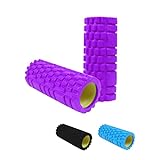 Calma Dragon Foam Roller, Rodillo Masaje Muscular, Rulo para Pilates, Yoga, Masajes de Espalda, Masajeador Miofascial, Mejora la Circulación sanguínea Fitness (34cm x 14cm diámetro) (Púrpura)